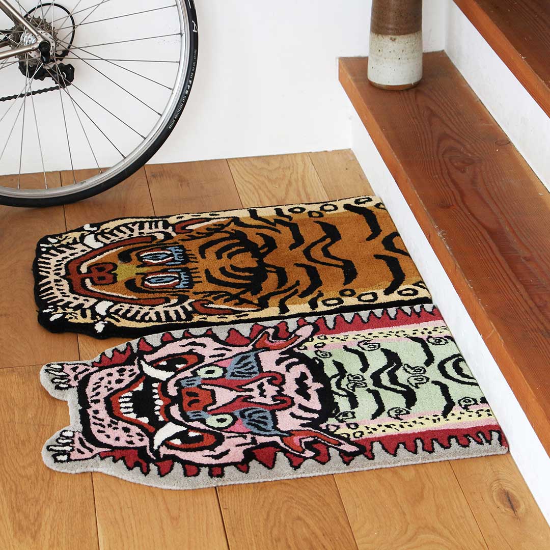 Detail Tibetan Tiger Rug H1-75/ H2-75 藏虎/雪獅地毯