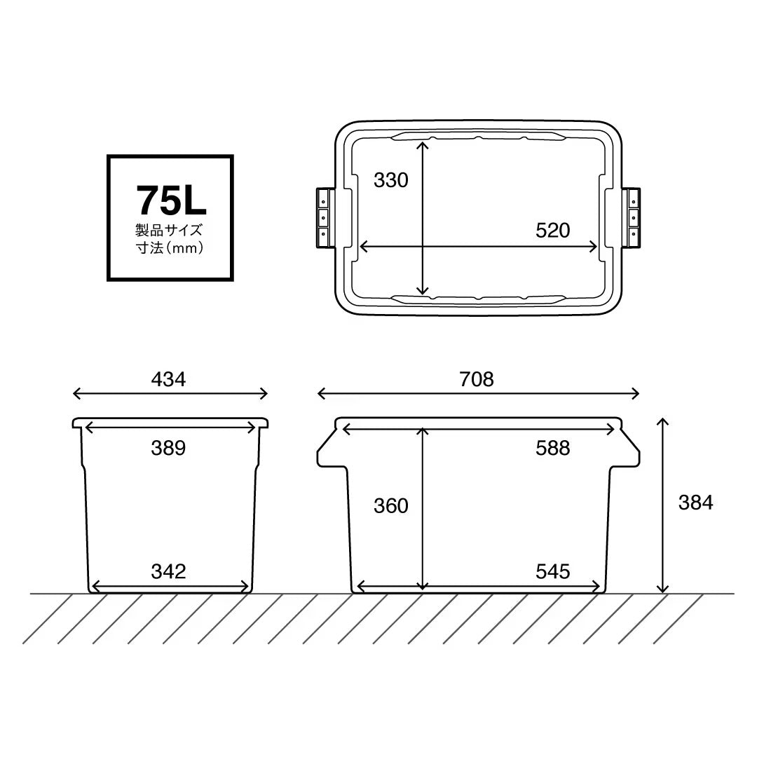 THOR Storage Box with Lid 22L/ 53L /75L Storage Box/ Dedicated Storage Board