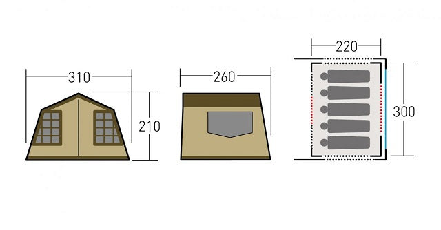 Ogawa Type52R 復古格紋窗戶屋型帳幕
