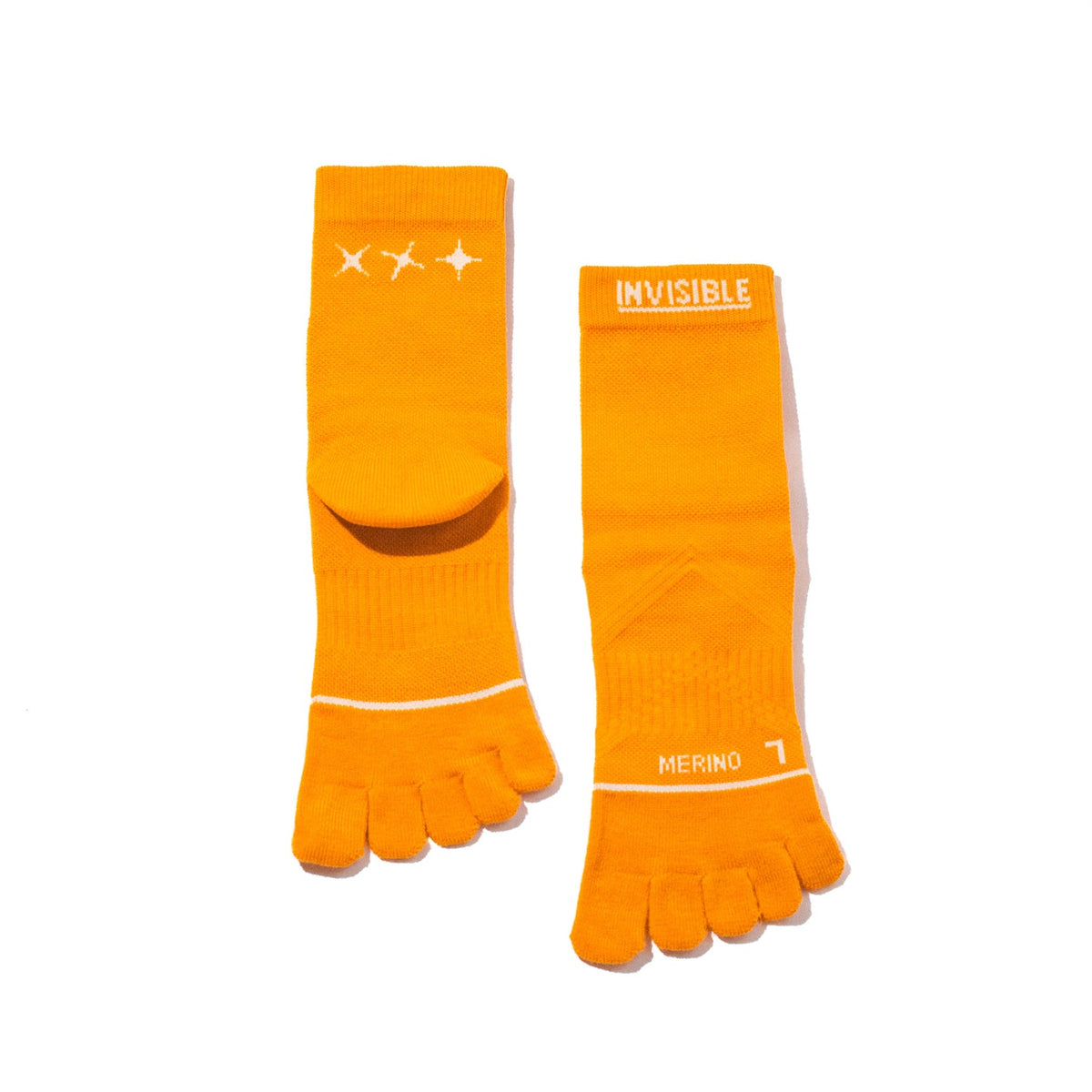 Invisible Merino 5 Toe Targeted Cushion Crew Trail Socks 美麗諾羊毛越野跑針對性緩衝高筒五趾襪