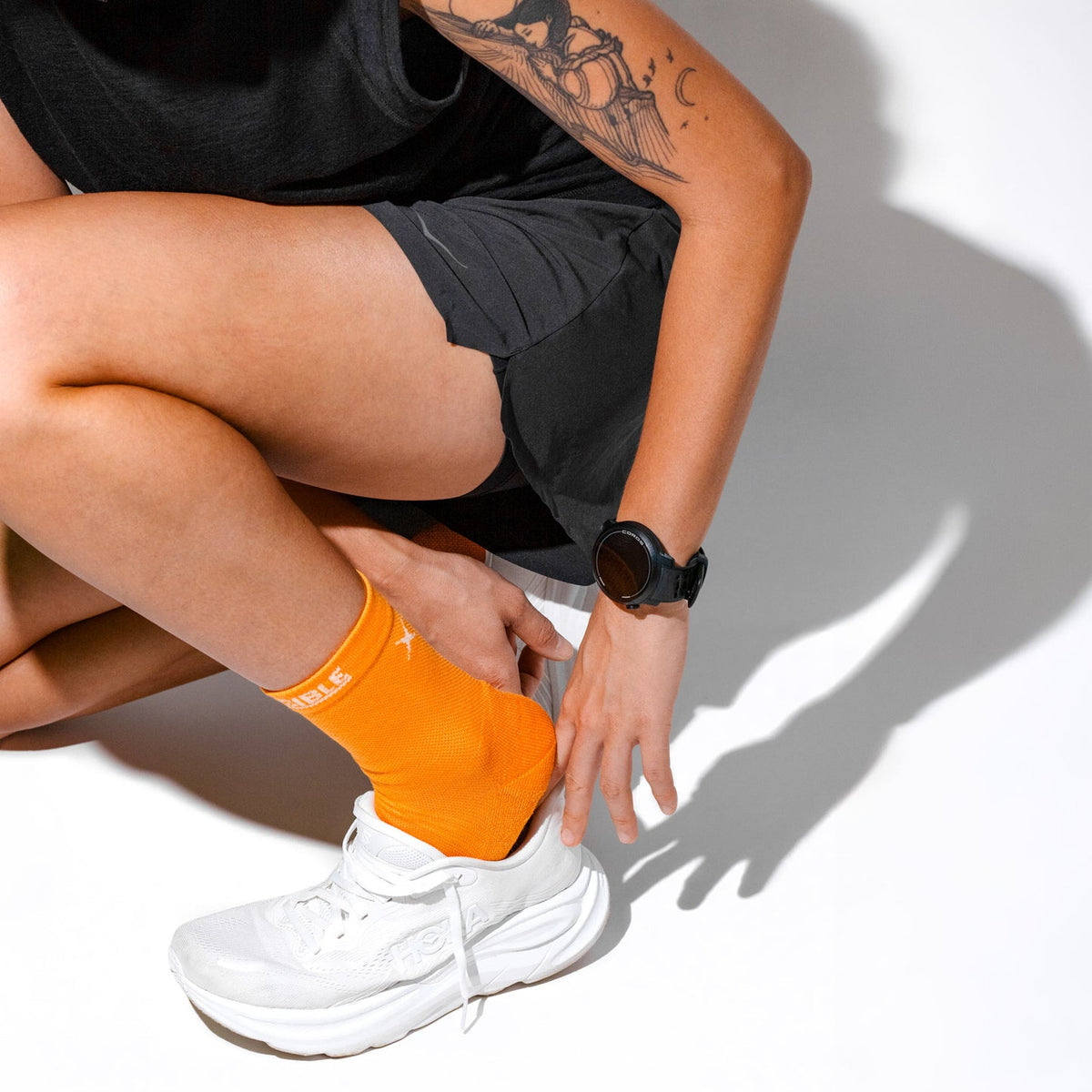 Invisible Merino 5 Toe Targeted Cushion Crew Trail Socks 美麗諾羊毛越野跑針對性緩衝高筒五趾襪