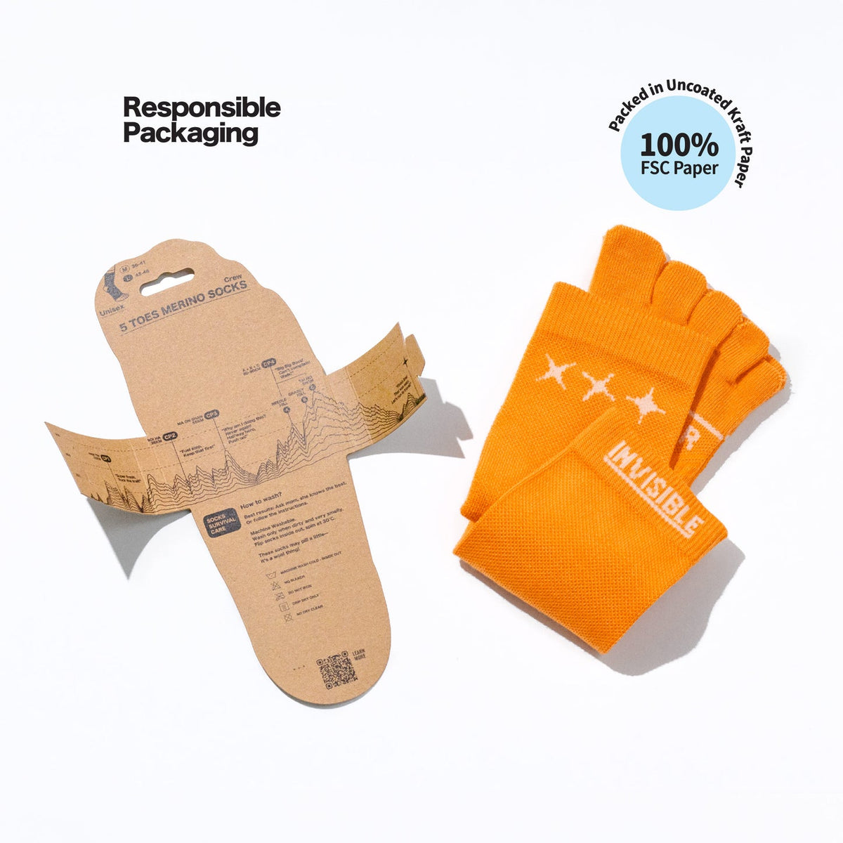 Invisible Merino 5 Toe Targeted Cushion Crew Trail Socks 美麗諾羊毛越野跑針對性緩衝高筒五趾襪