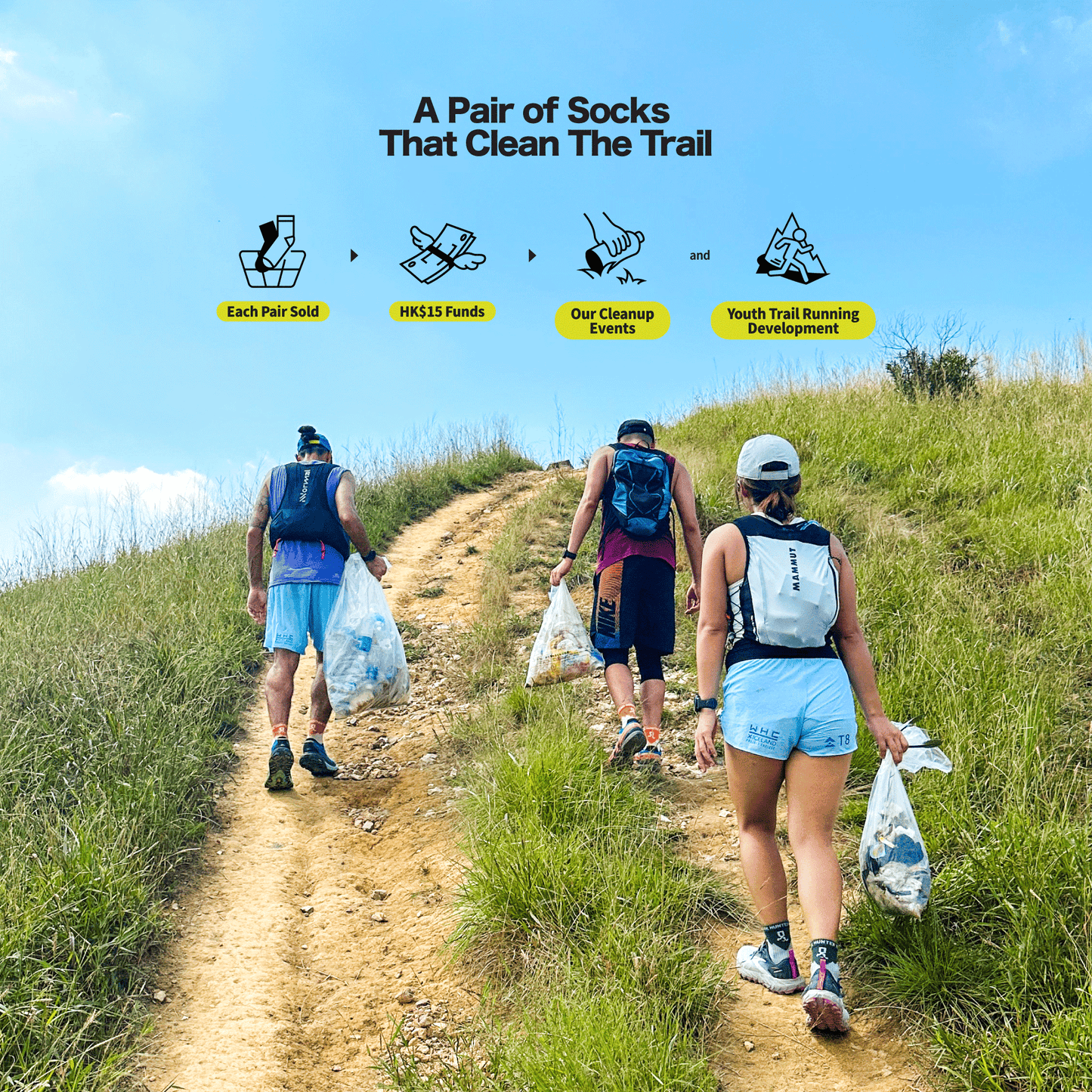 Invisible Company 美麗諾羊毛越野跑輕量中筒五趾襪 [黑色]