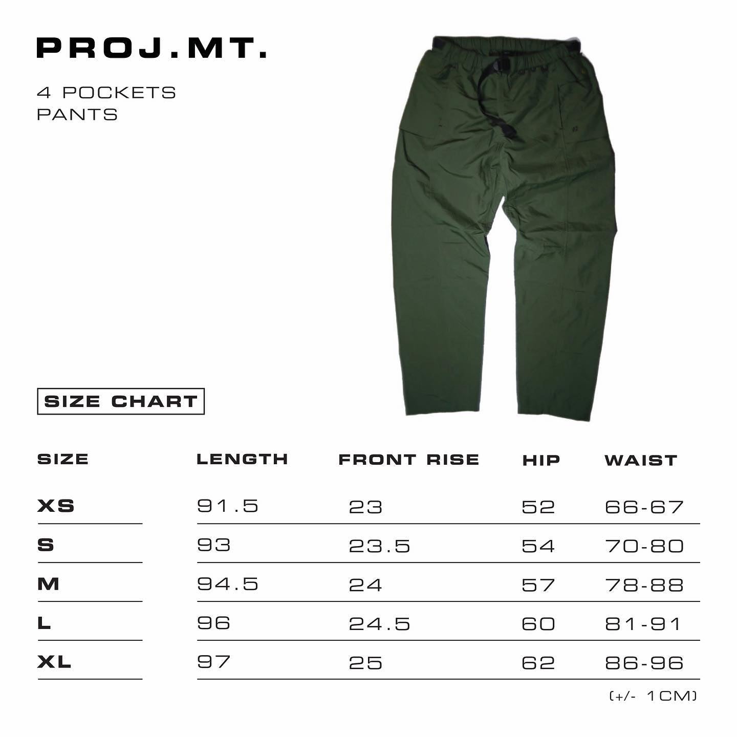 PROJMT 4 Pockets Pants 登山長褲 [Forest]