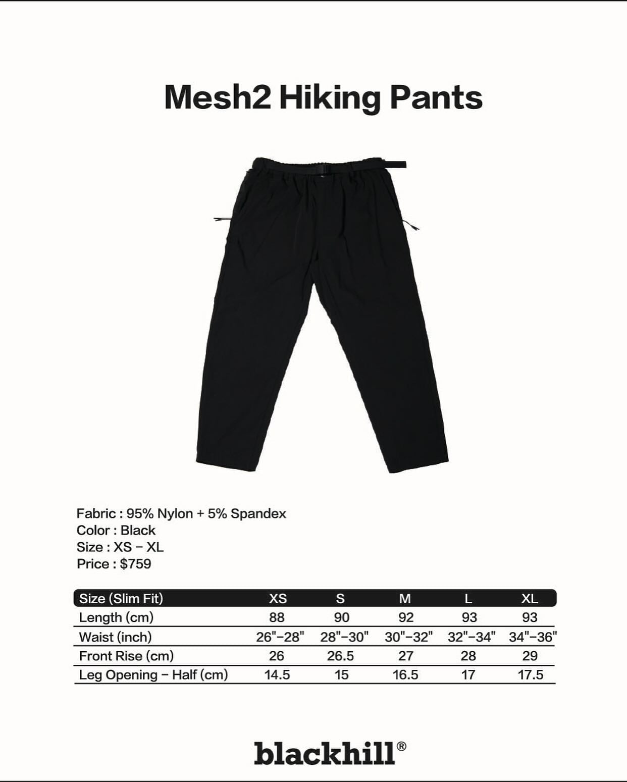 Blackhill Mesh2 Hiking Pants