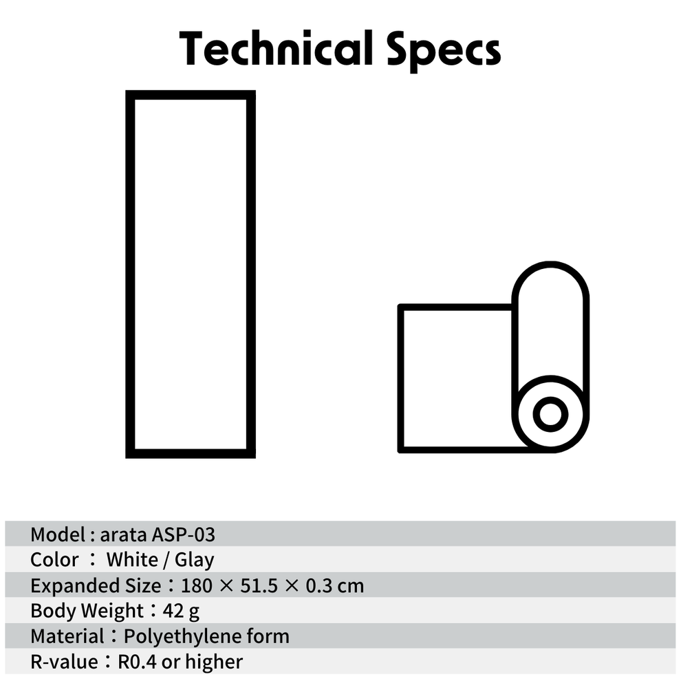 Arata ASP-03 輕量 PE 墊