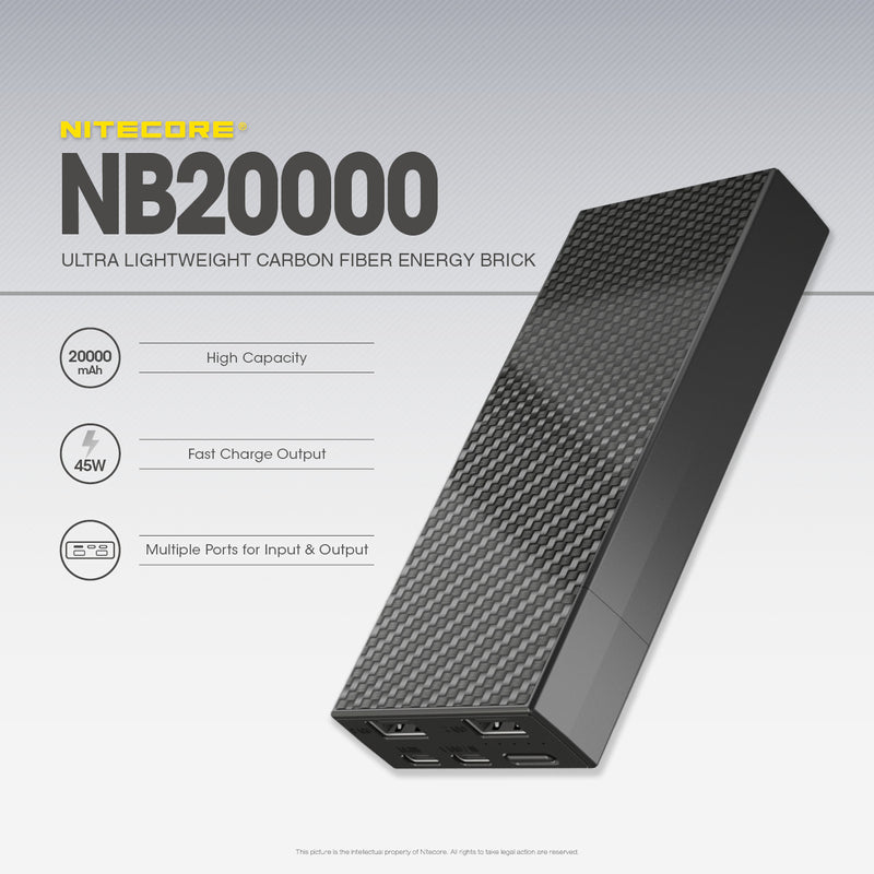 Nitecore NB20000 碳纖防水尿袋